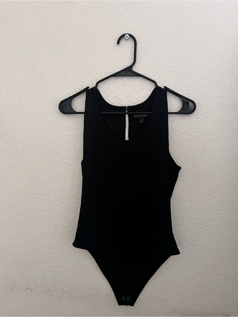Banana Republic Black Ribbed Sleeveless Bodysuit